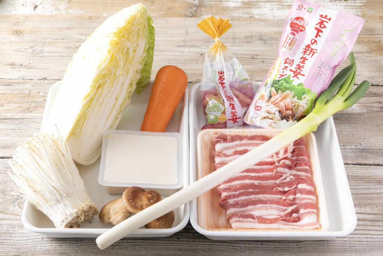 しょうが鍋の食材